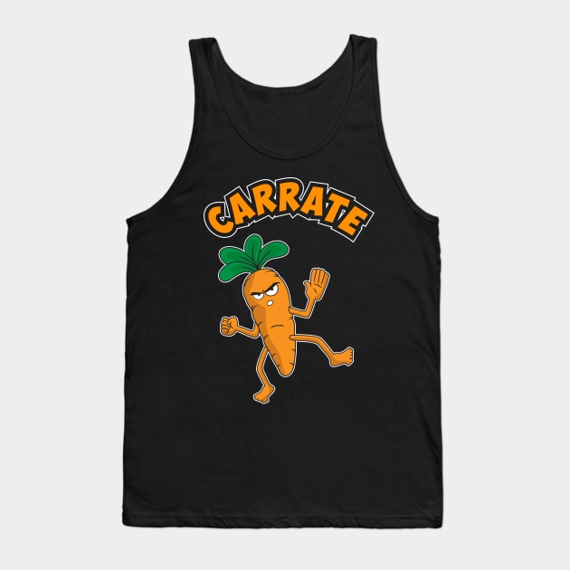 Cute & Funny Carrate Karate Training Carrot Pun Tank Top by theperfectpresents